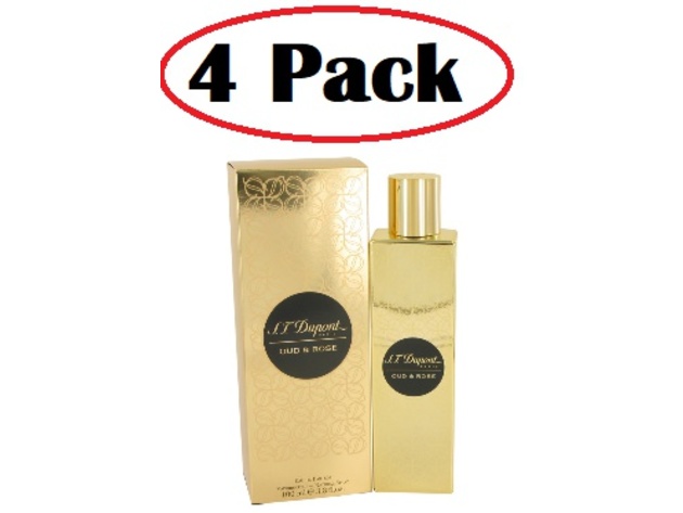 4 Pack of ST Dupont Oud Rose by ST Dupont Eau De Parfum Spray