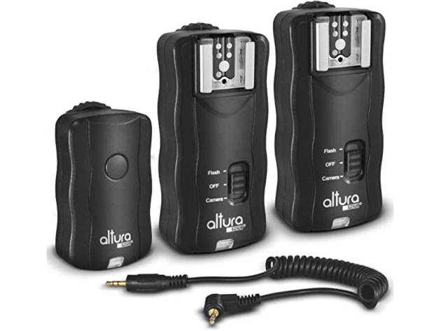 Altura Photo Wireless Flash Trigger for Canon w/Remote Shutter, 2 Trigger Pack (Like New, Damaged Retail Box)