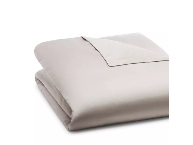 Hudson Park Collection 680 Thread Count Sateen Duvet Cover, Full/Queen Size, Pewter