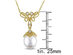 9-9.5mm White Freshwater Cultured Drop Pearl Pendant Necklace in 14K Yellow Gold with Chain