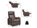 Recliner Massage Chair, Ergonomic Adjustable Single Sofa with Padded Seat - Brown