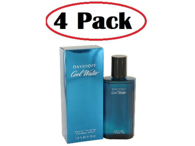 4 Pack of COOL WATER by Davidoff Eau De Toilette Spray 2.5 oz