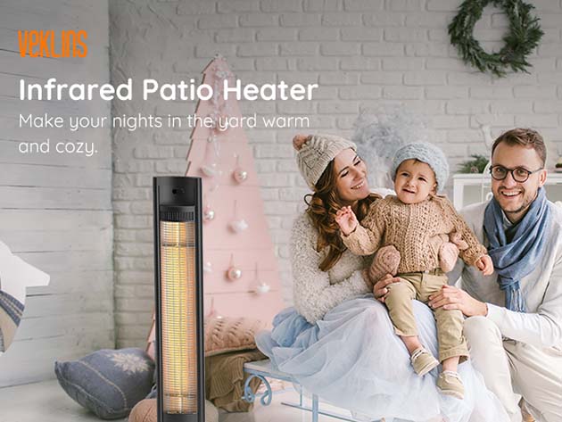 1500W Instant Heating Infrared Patio Heater with Remote