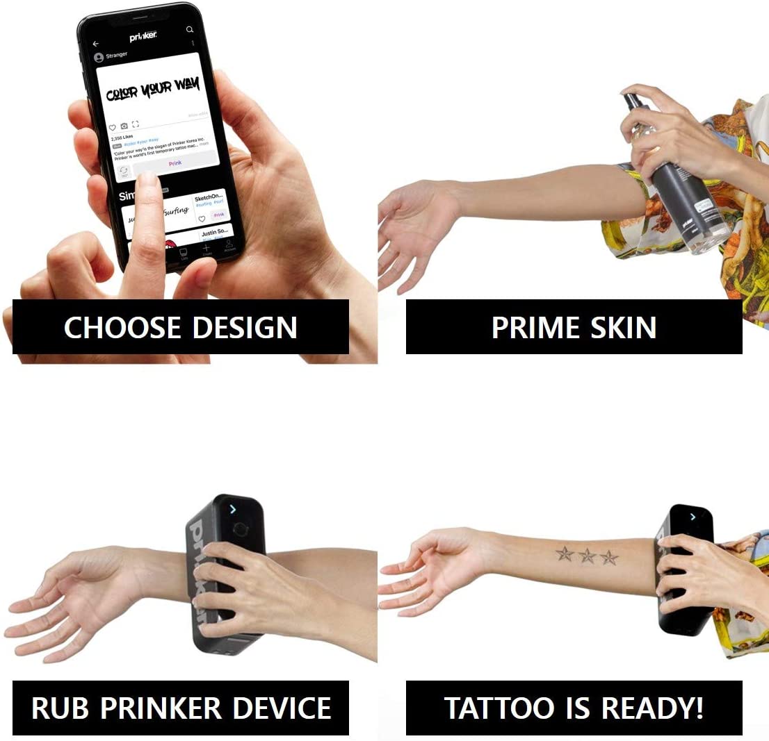 Prinker® S Temporary Tattoo Printer with Black Ink