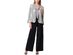 Tahari ASL Women's Shiny Cape Jacket Silver Metalic Size Small