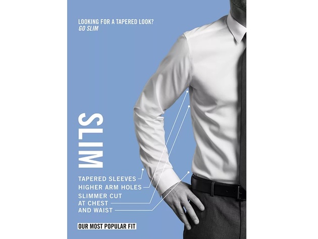 Kenneth Cole Unlisted Men's Slim-Fit Check Dress Shirt Blue Size 14-32-33
