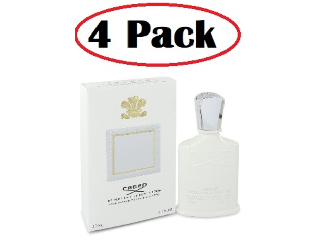 4 Pack of SILVER MOUNTAIN WATER by Creed Eau De Parfum Spray 1.7 oz