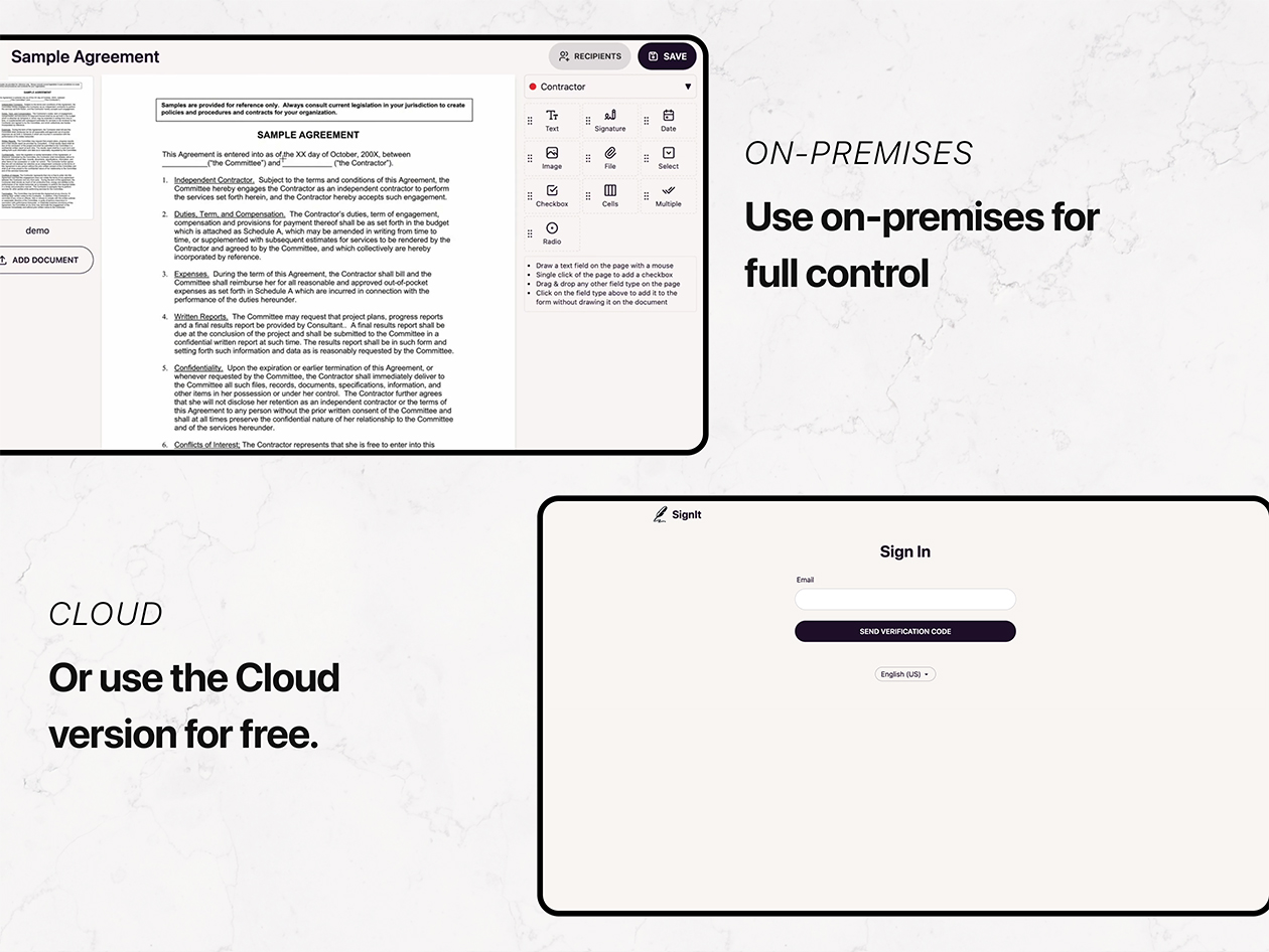 SignIt E-Signature Platform Pro Plan: Lifetime Subscription