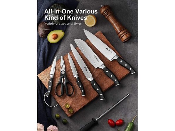 16-Piece Set: Deik Kitchen Knife Set with Wood Block