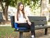 Reclining Stadium Seat with Storage Pocket (Blue)