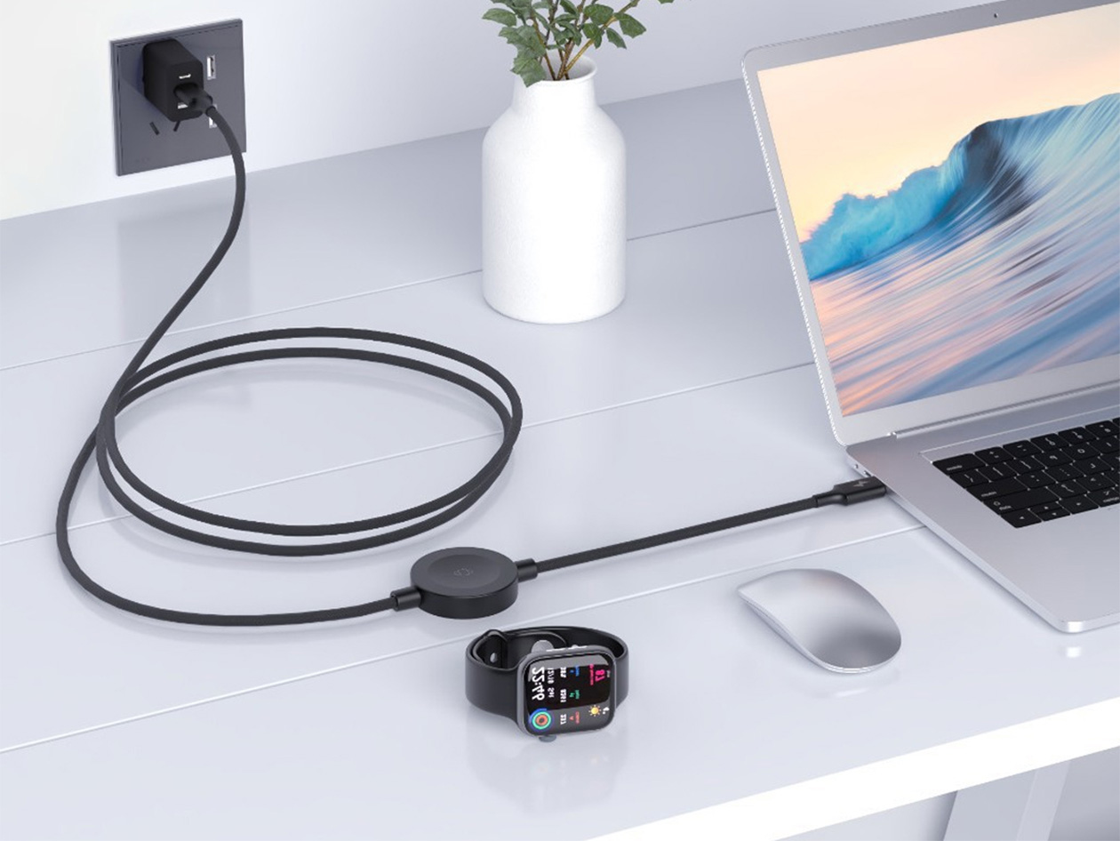 2-in-1 USB-C 65W Charging Cable with Built-in Apple Watch Charger (2-Pack)
