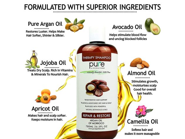 Argan Oil Shampoo and Conditioner Set. 2 Bottles 26.5 oz each