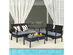 Costway 8 Piece Patio Rattan Furniture Set Garden Deck