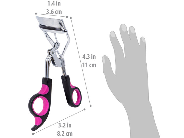 SHANY Luxe Lashes Eyelash Curler - Professional Makeup Tool for Eyelashes with Two Silicone Refill/Replacement Pads - PURPLE