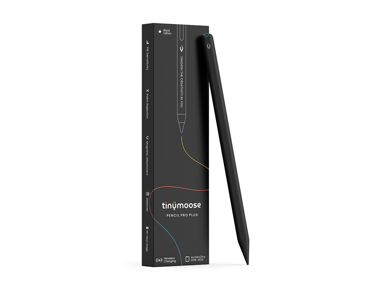Tinymoose Pencil Pro Plus for iPad with Wireless Charging (Black)