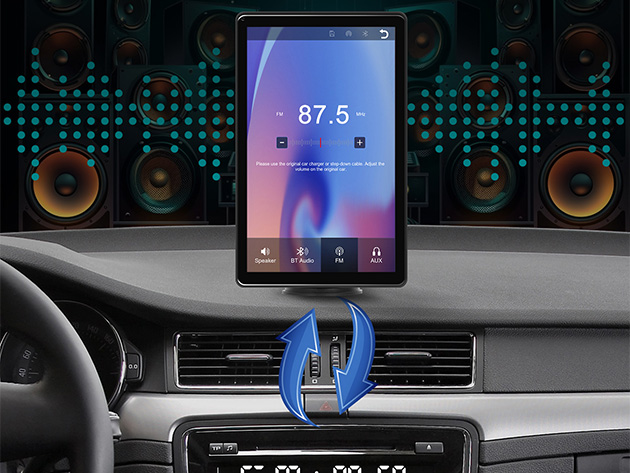 8" Rotatable Touchscreen Display with Wireless Apple Carplay / Android Auto Compatibility