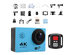 4K Action Camera with 8GB Memory Card & Waterproof Case (Blue)