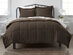 Down Alternative Reversible Comforter Set (Taupe & Chocolate | King) 