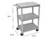Offex 34"H Multipurpose 3-Shelf Movable Rolling Storage/Service Utility Cart, Grey