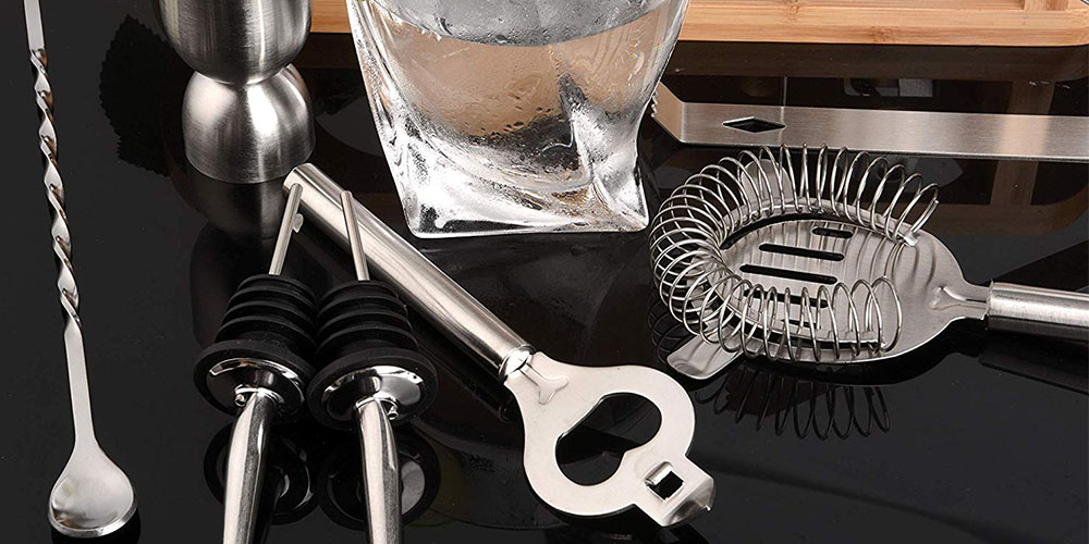 11-Piece Stainless Steel Cocktail Bar Tool Set