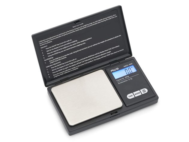 American Weigh Scales AWS-600-BLK Digital Pocket Weight Scale 600g x 0.1g, Black (Refurbished)