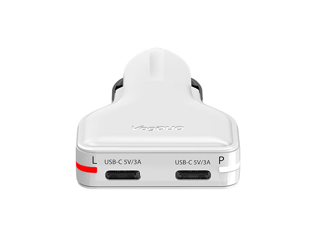 Charger Go Dual USB-C Car Charger (White)