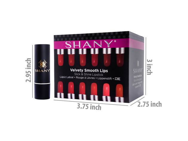 Shany Slick And Shine Lipstick Set 12 Matte Color Long Lasting And Moisturizing Lip Colors With 6381