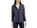Karen Scott Women's Sport French Terry Striped Jacket Navy Size Medium