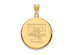 NCAA 10k Yellow Gold U. of Tennessee Large Disc Pendant