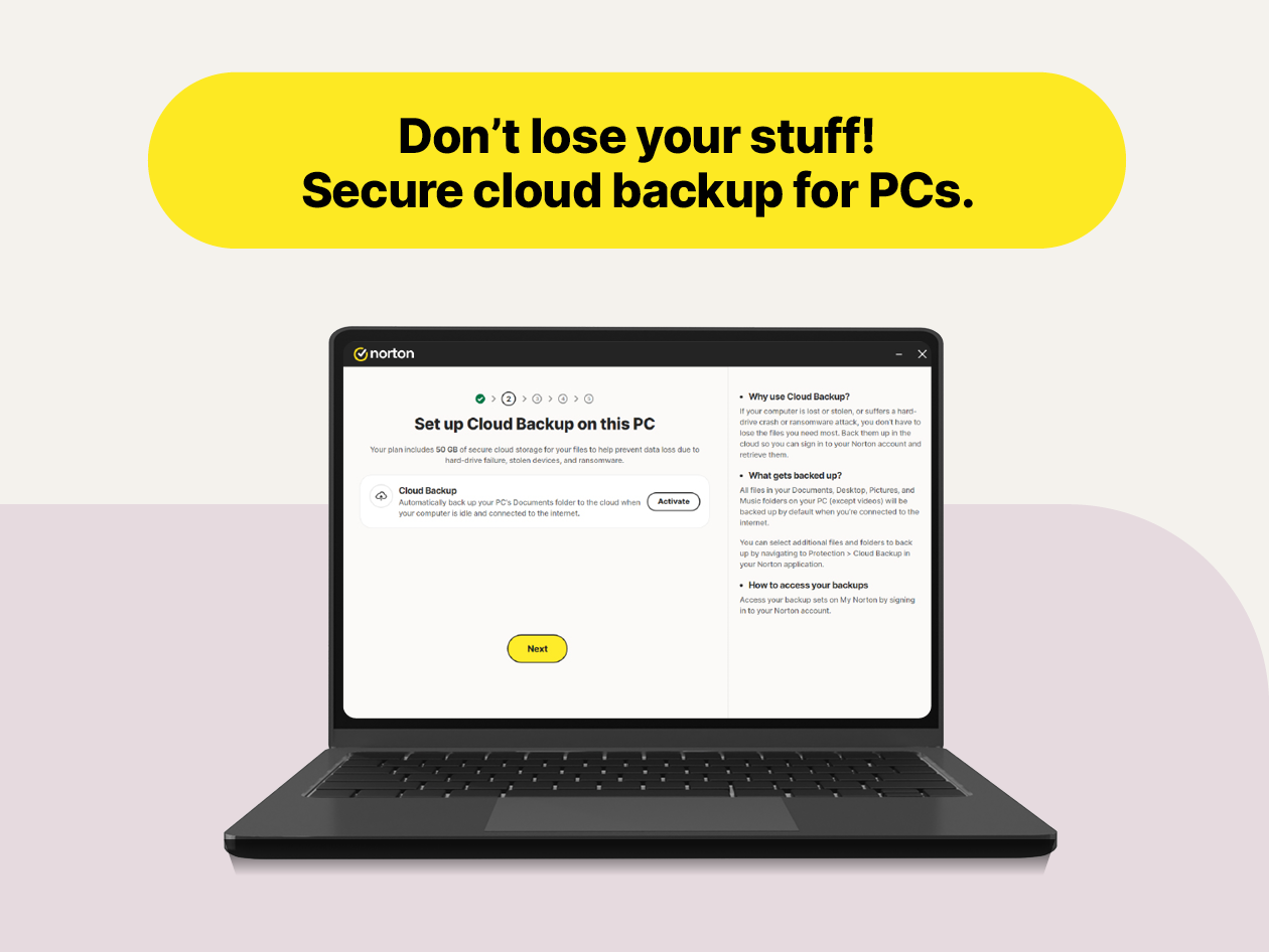 Norton AntiVirus Plus 2GB PC Cloud Backup 1 Device (15-Month Subscription)