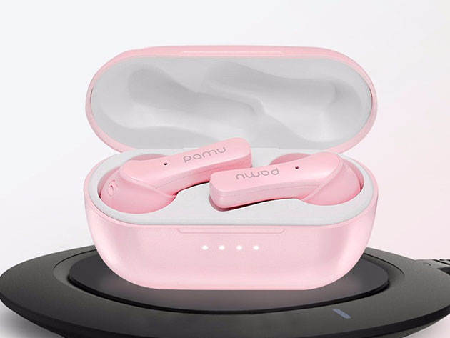 PaMu Slide Mini Bluetooth 5.0 Headphones (Pink)
