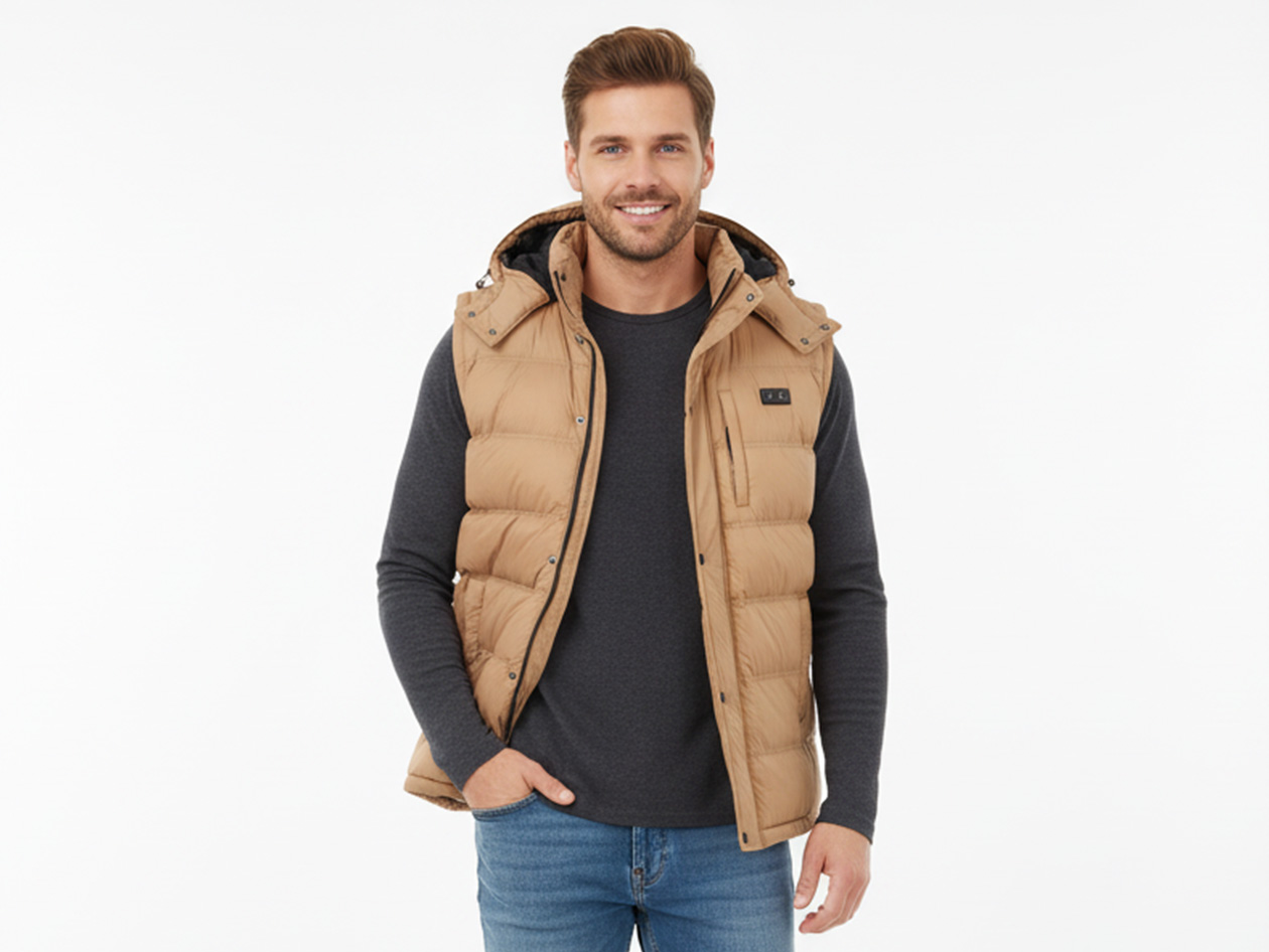 Men's Helios Hybrid Heated Coat with Power Bank (Tan/3XL)