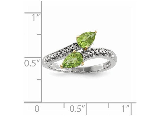 Peridot Ring 9/10 Carats (ctw) in Sterling Silver - 8