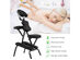 Costway Portable PU Leather Pad Travel Massage Tattoo Spa Chair w/ Carrying Bag - Black
