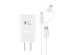 Samsung Micro USB and USB-C Fast Charge Wall Charger Bundle Combo - White