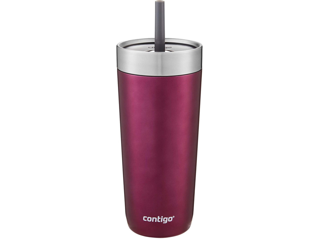 Luxe Stainless Steel Travel Tumbler with Spill-Proof Lid and Straw