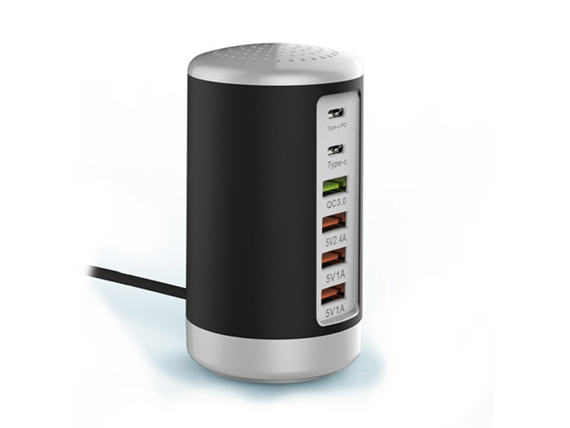 6-Port USB Fast Charge Tower 