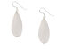 White Jade Tear Drop Earrings in Sterling Silver