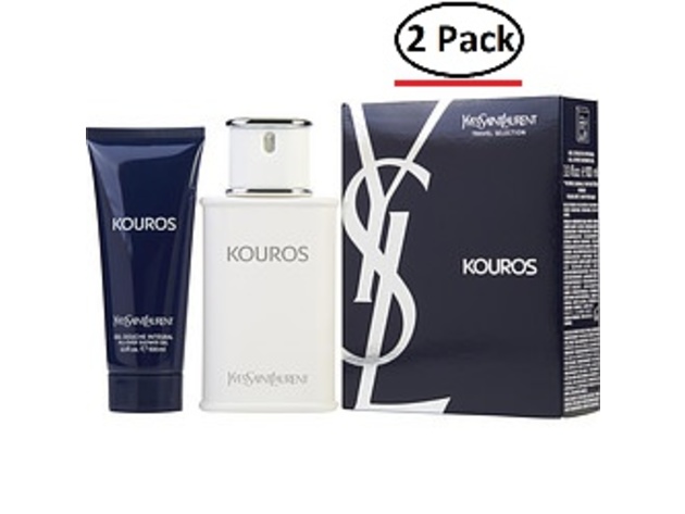 KOUROS by Yves Saint Laurent EDT SPRAY 3.3 OZ & FREE SHOWER GEL 3.3 OZ (TRAVEL OFFER) for MEN ---(Package Of 2)