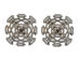 Cubic Zirconia Oval Baguette Stud Earrings (Black/2 Pairs)