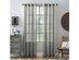 Archaeo Slub Textured Linen Blend Grommet Top Single Curtain Panel, 52 Inches x 63 Inches, Gray