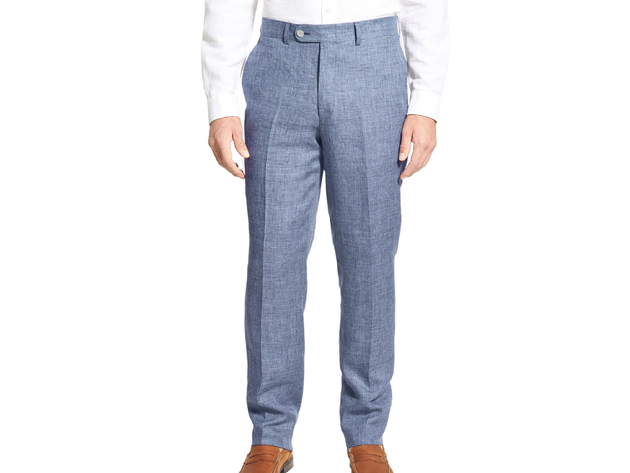 flat front linen pants