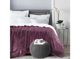 Classic Sherpa Throw Plum