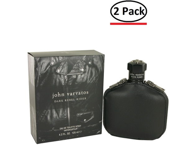 John Varvatos Dark Rebel Rider by John Varvatos Eau De Toilette Spray 4.2 oz for Men (Package of 2)