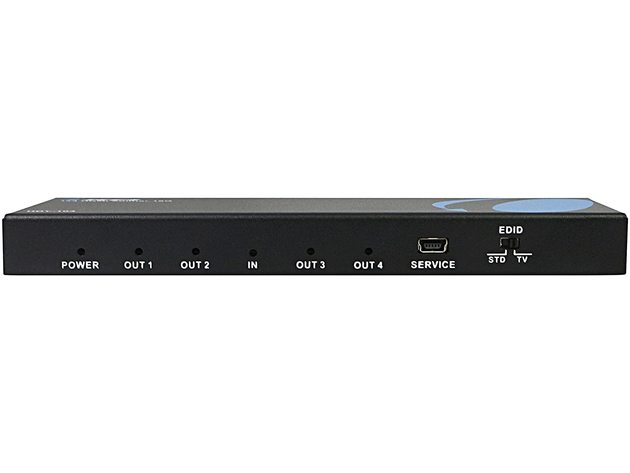 Orei 1x4 2.0 HDMI Splitter 2 Ports with Full Ultra HDCP 2.2, 4K at 60Hz & 3D Supports EDID Control - UHD-104