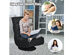 Costway Gaming Chair Fabric 5-Position Folding Lazy Sofa 360 Degree Swivel Black - Black