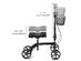 Costway Steerable Foldable Knee Walker Scooter Turning Brake Basket Drive Cart Black