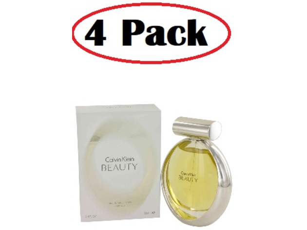 4 Pack of Beauty by Calvin Klein Eau De Parfum Spray 3.4 oz