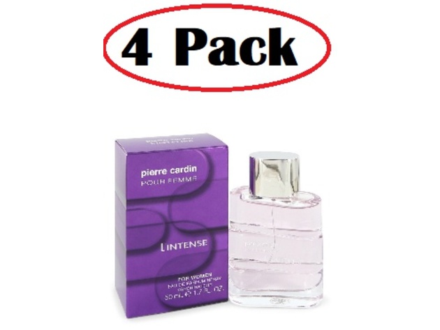 4 Pack of Pierre Cardin Pour Femme L'intense by Pierre Cardin Eau De Parfum Spray 1.7 oz