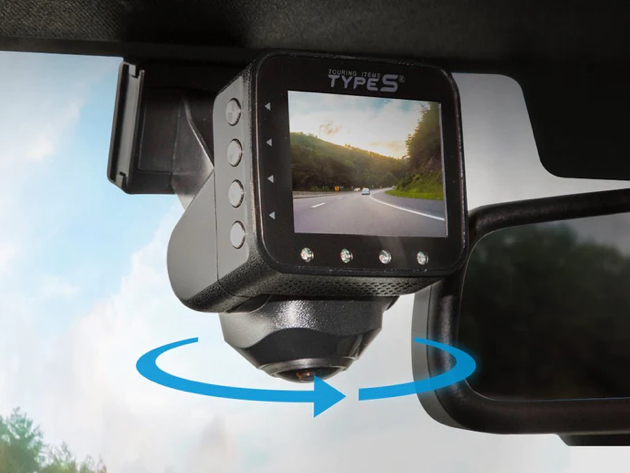 Type S P200 PRO Smart 360 Dashcam, 2K Resolution with VR Recording Mode, GPS and G-Sensor Built-in